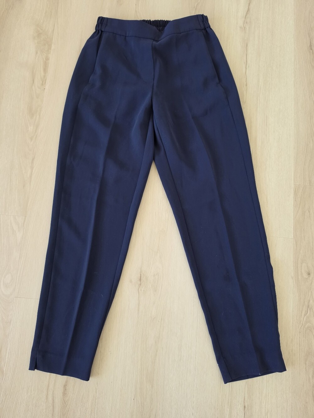 J. Crew Navy Straight-Leg Trousers